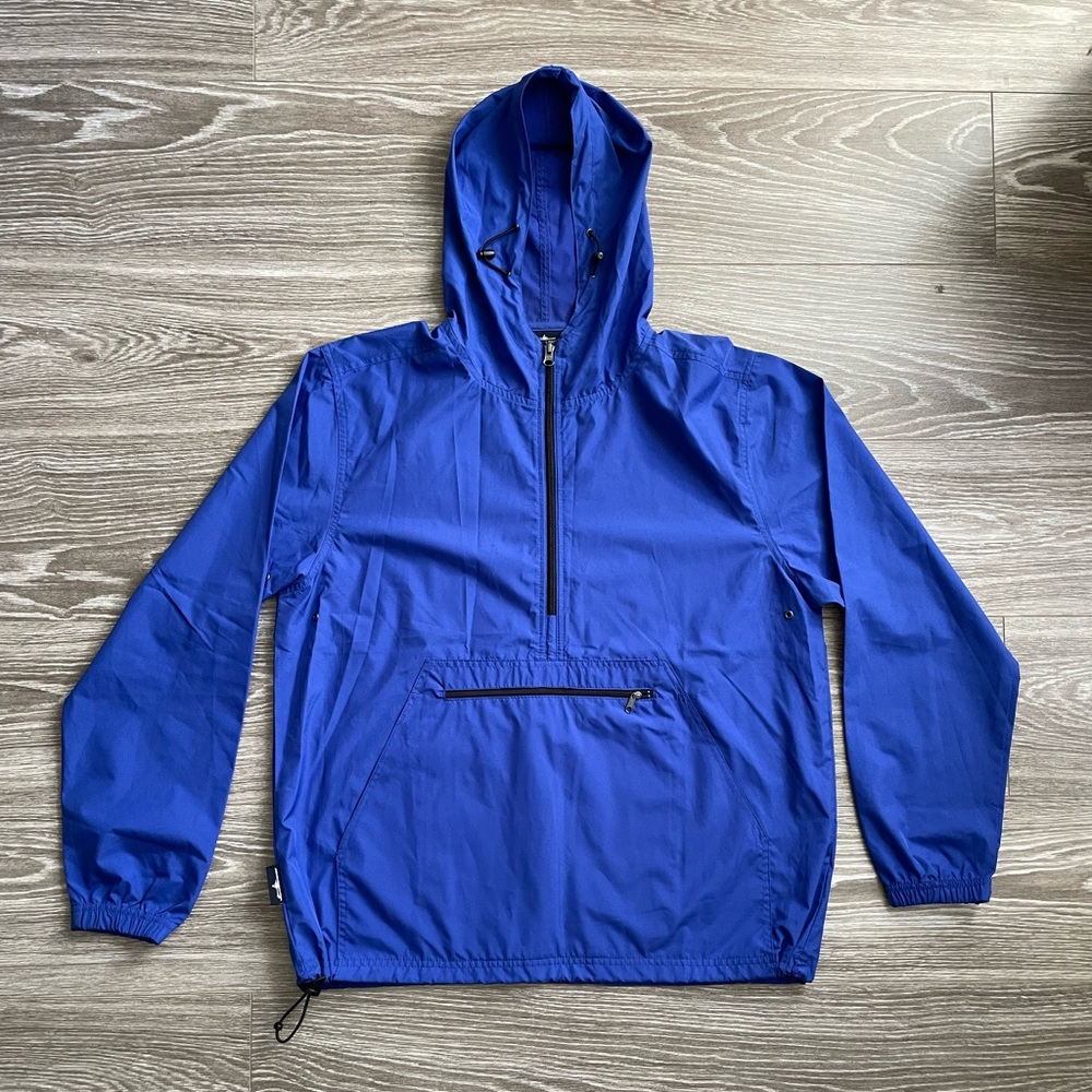 Blue lightweight windbreaker